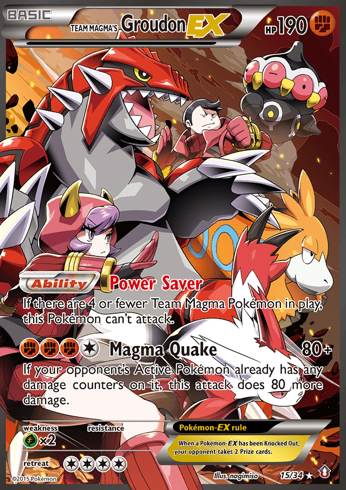 Team Magma's Groudon-EX 15