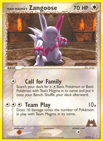 Team Magma's Zangoose 23