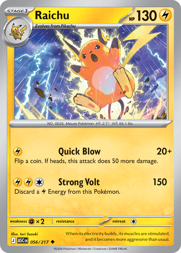 Raichu 056/217