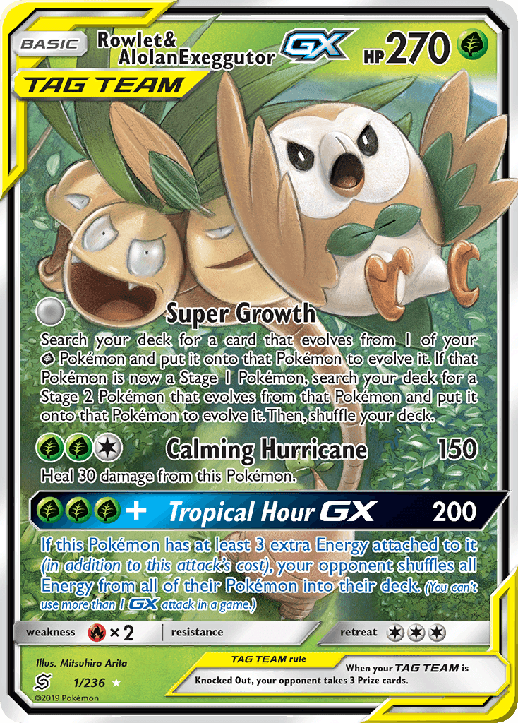 Rowlet & Alolan Exeggutor-GX 1