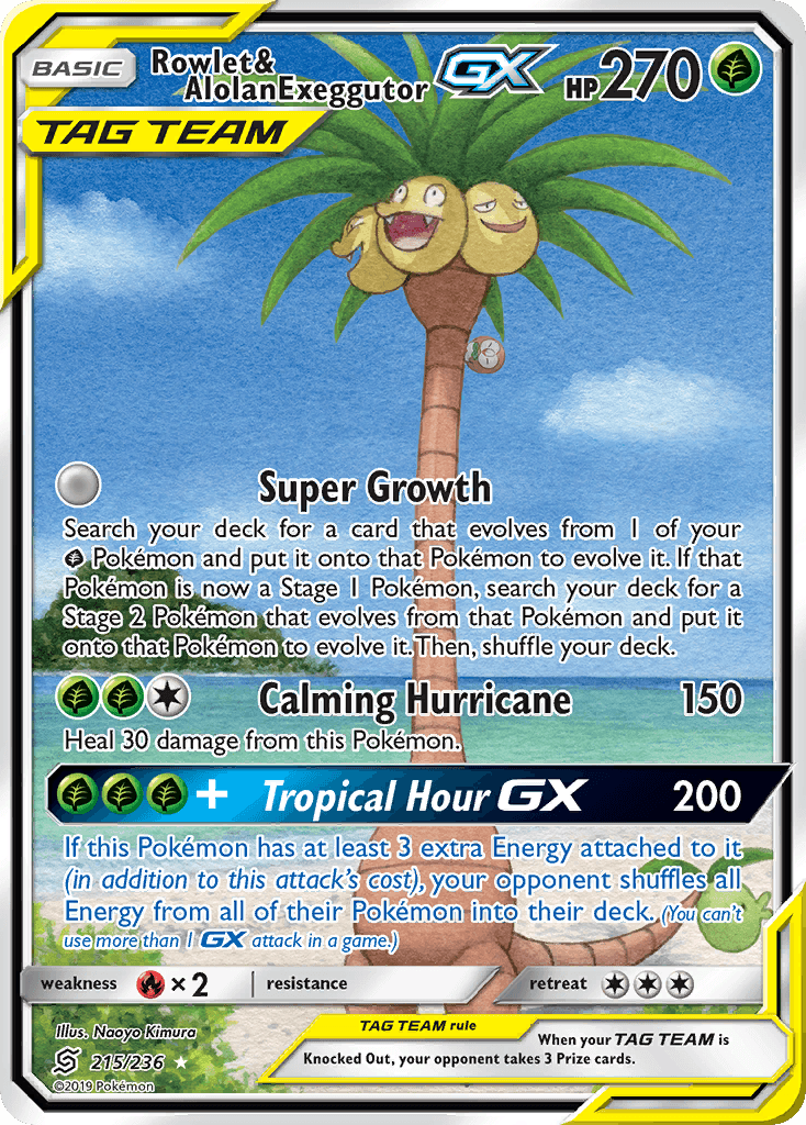 Rowlet & Alolan Exeggutor-GX 215