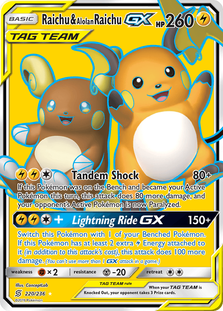 Raichu & Alolan Raichu-GX 220