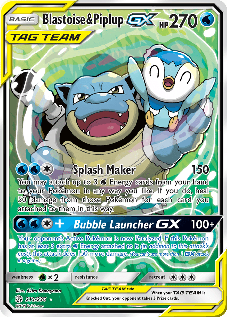 Blastoise & Piplup-GX 215