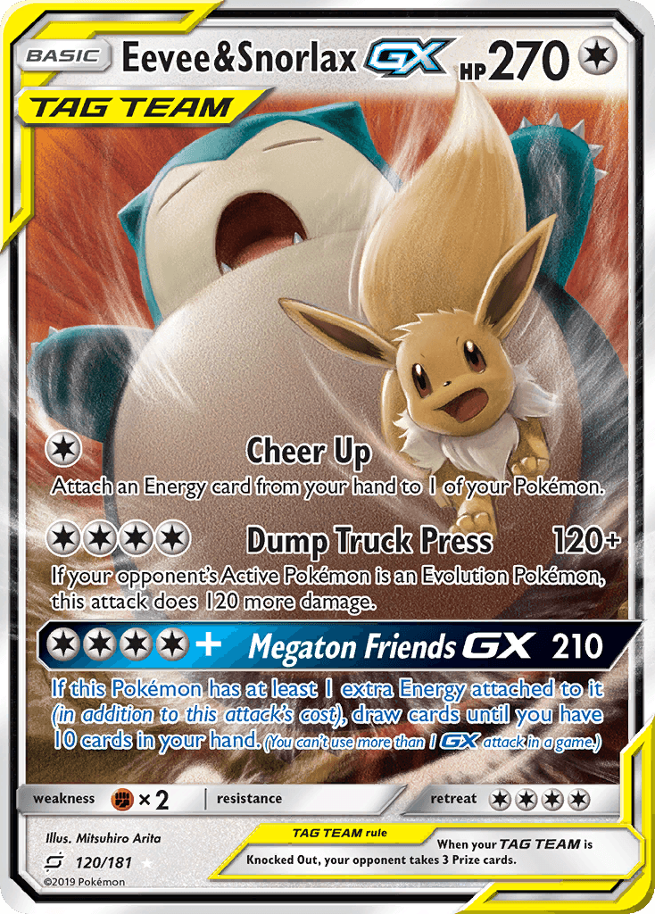 Eevee & Snorlax-GX 120