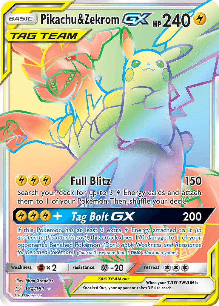 Pikachu & Zekrom-GX 184