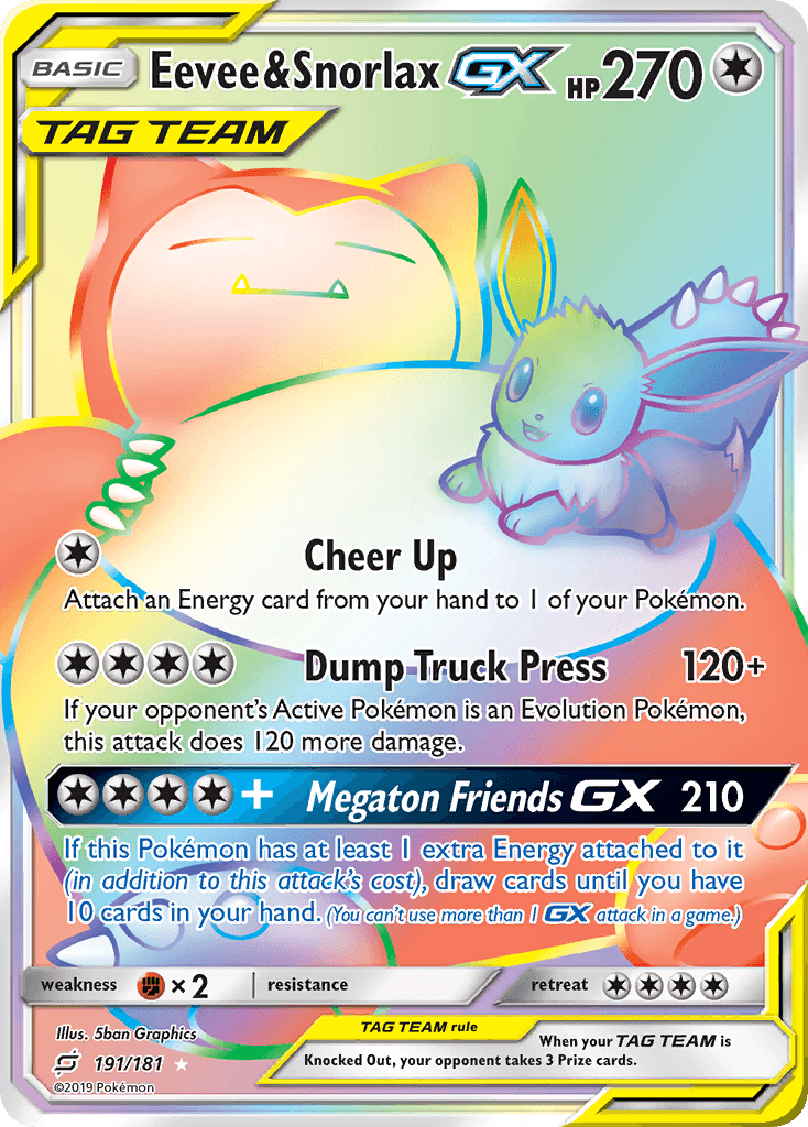 Eevee & Snorlax-GX 191