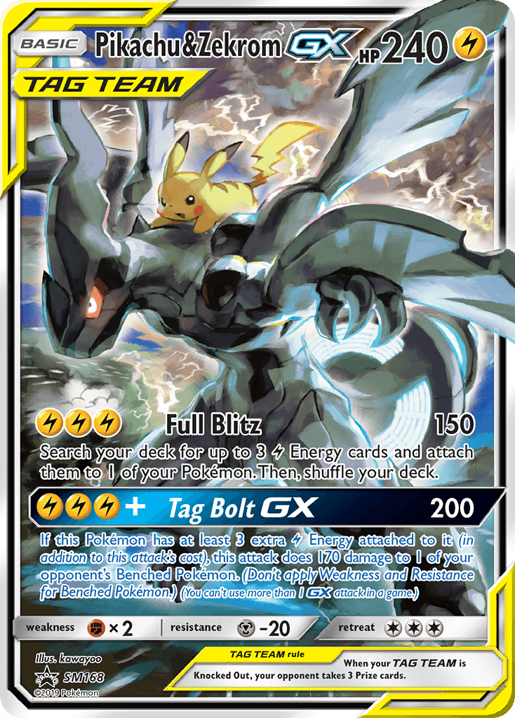 Pikachu & Zekrom-GX SM168