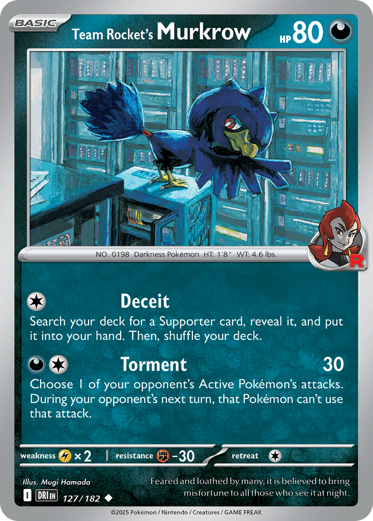 Team Rocket's Murkrow 127/182