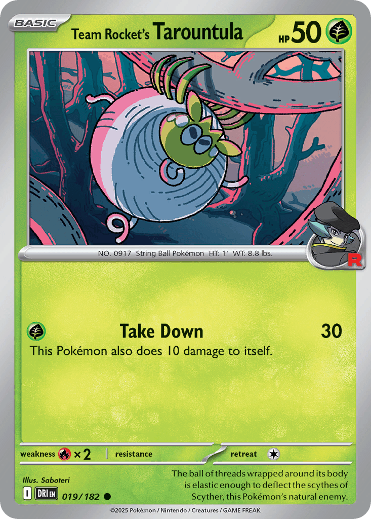 Team Rocket's Tarountula 019/182