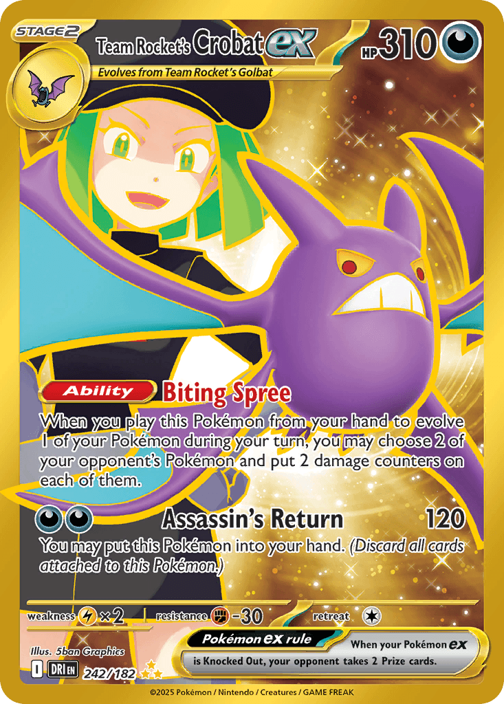Team Rocket's Crobat ex 242/182