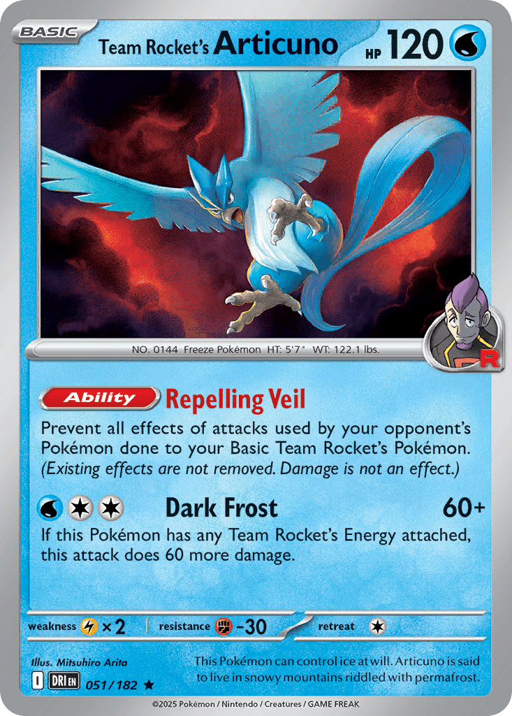 Team Rocket's Articuno 051/182