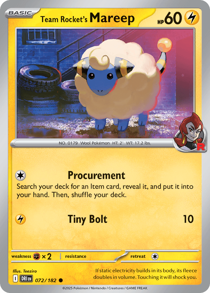 Team Rocket's Mareep 072/182