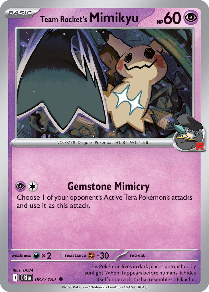 Team Rocket's Mimikyu 087/182