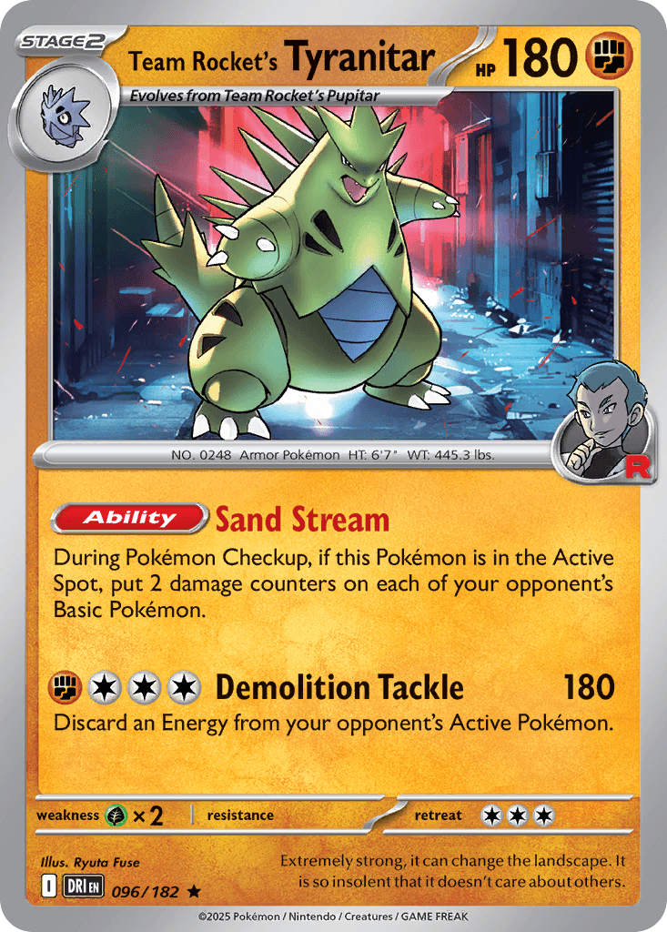 Team Rocket's Tyranitar 096/182
