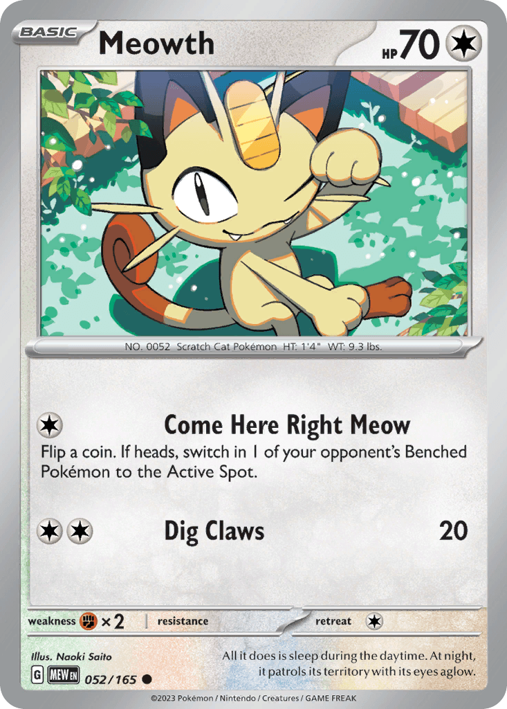 Meowth 052/165