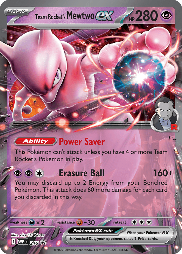 Team Rocket's Mewtwo ex 216