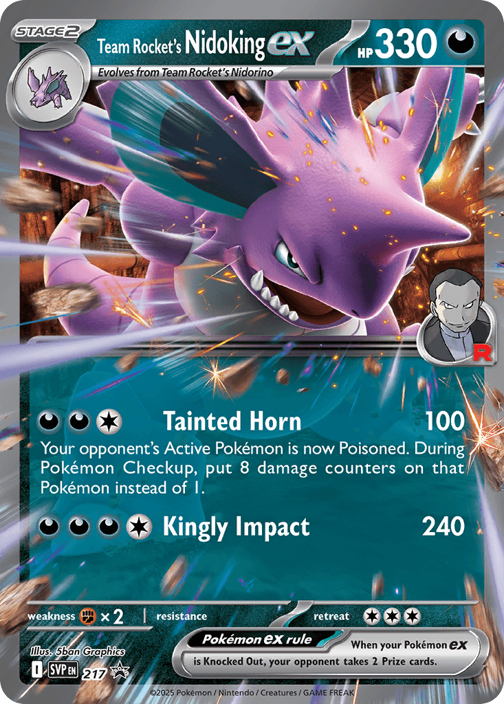 Team Rocket's Nidoking ex 217