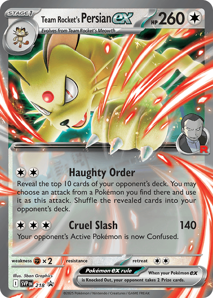 Team Rocket's Persian ex 218