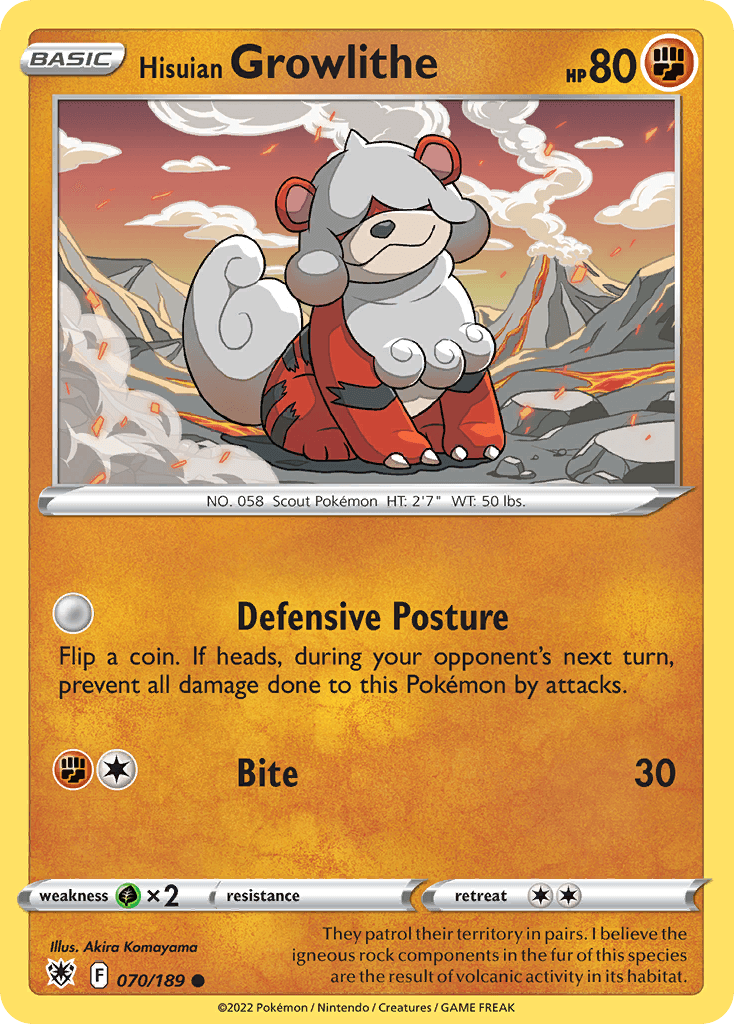 Hisuian Growlithe 070/189