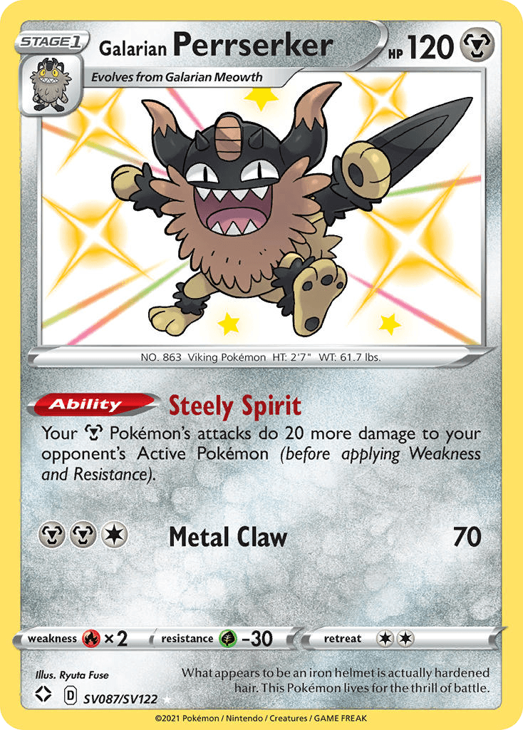 Galarian Perrserker SV087/SV122