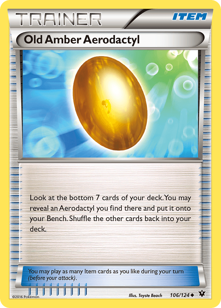Old Amber Aerodactyl 106
