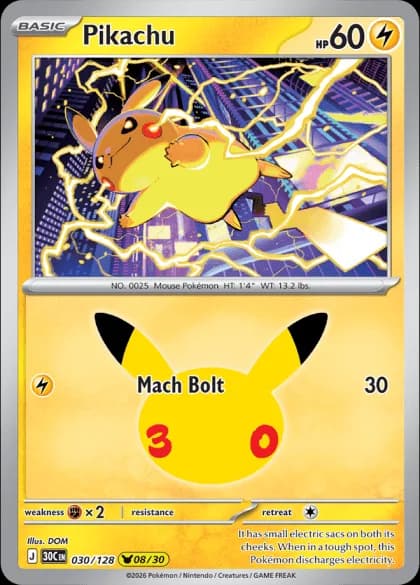 Pikachu (08/30) 030/128