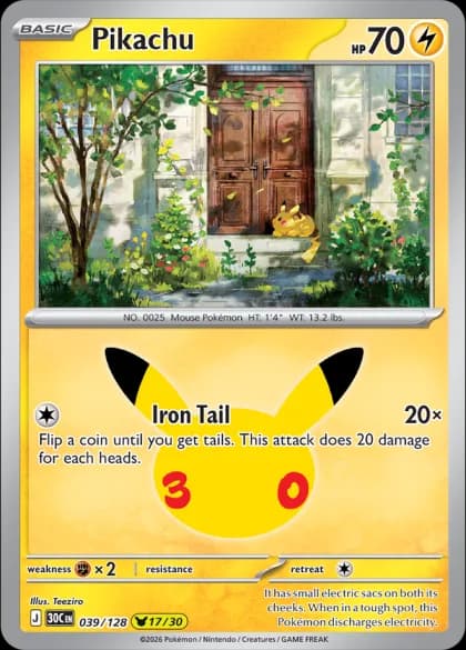 Pikachu (17/30) 039/128