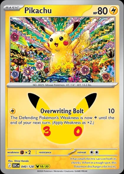 Pikachu (18/30) 040/128