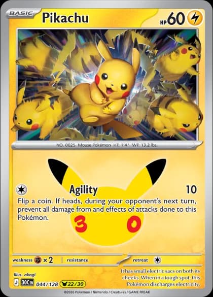 Pikachu (22/30) 044/128