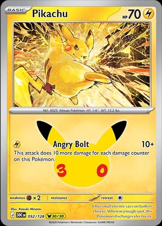 Pikachu (30/30) 052/128
