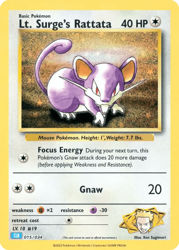 Lt. Surge's Rattata 015/034