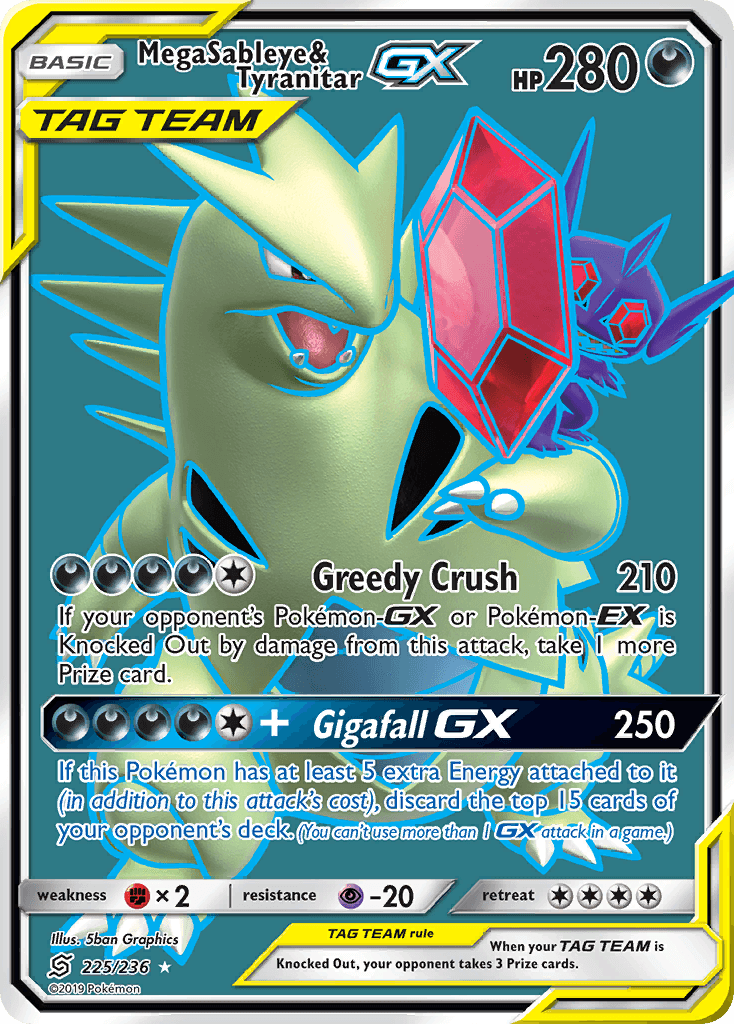 Mega Sableye & Tyranitar-GX 225