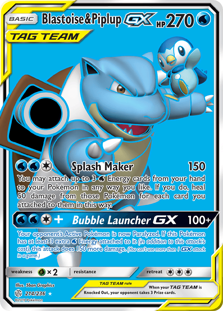 Blastoise & Piplup-GX 214