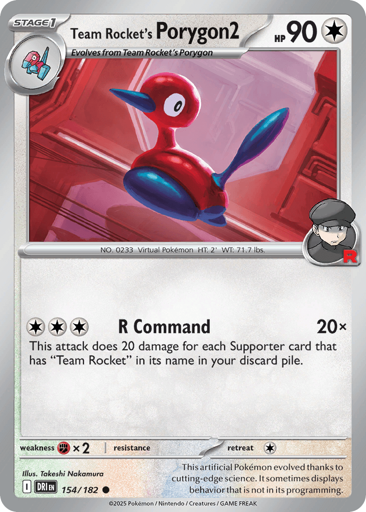 Team Rocket's Porygon2 154/182