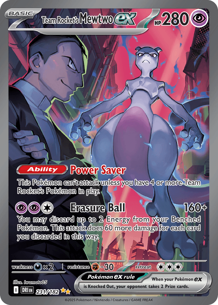 Team Rocket's Mewtwo ex 231/182