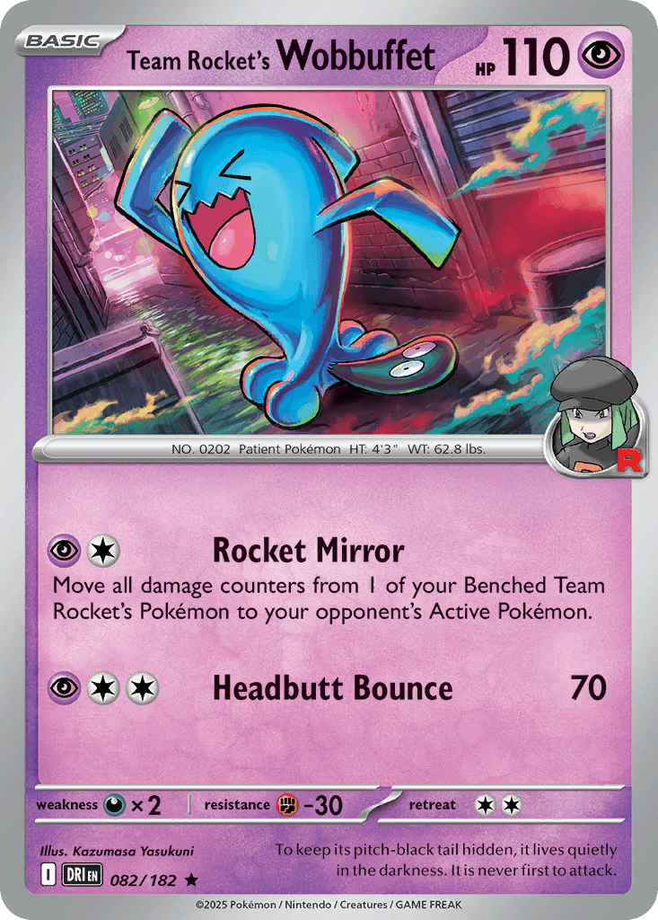 Team Rocket's Wobbuffet 082/182