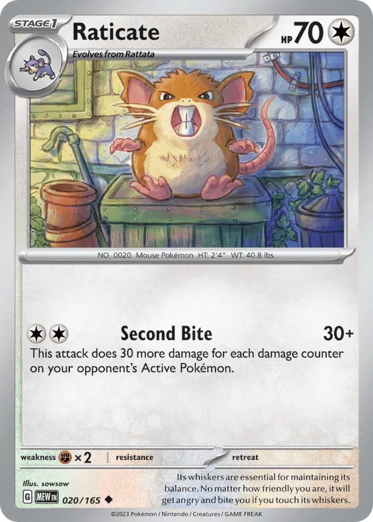 Raticate 020/165