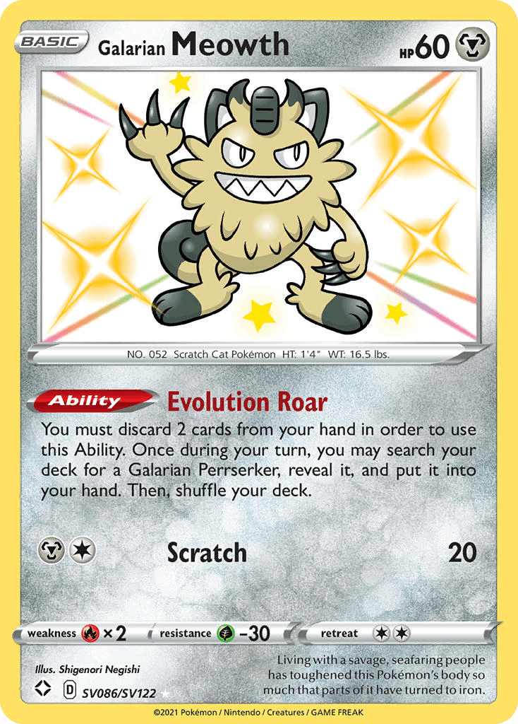 Galarian Meowth SV086