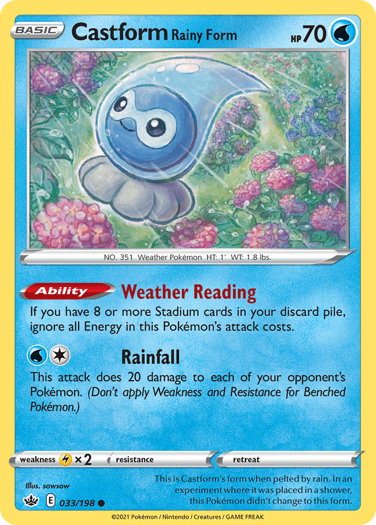 Castform Rainy Form 033/198