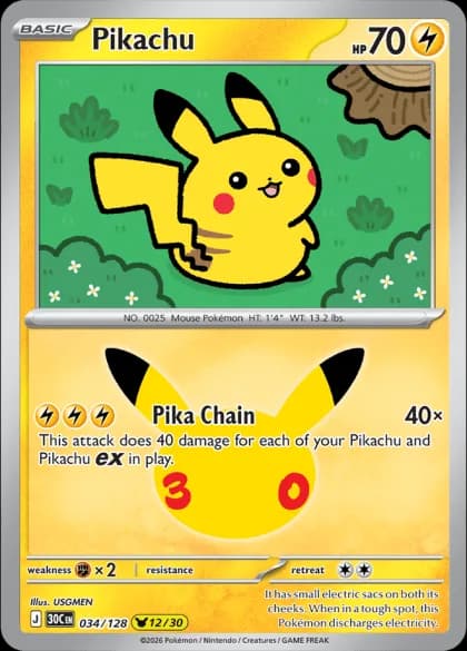 Pikachu (12/30) 034/128