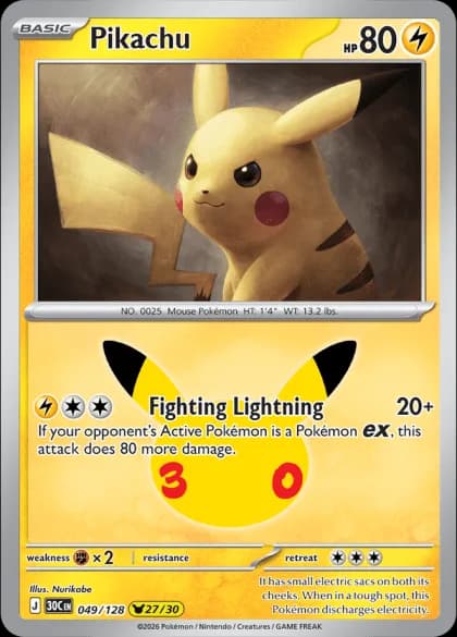 Pikachu (27/30) 049/128