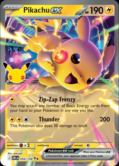 Pikachu ex (night) 054/128