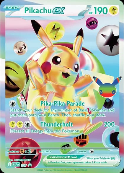 Pikachu ex (day) MEP 107
